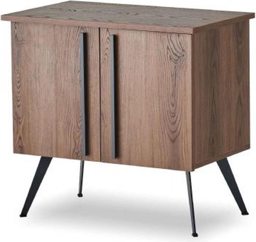 Arbeitszimmer-Set 2tlg Bürotisch Kommode Braun Grau Zweifarbig Modern