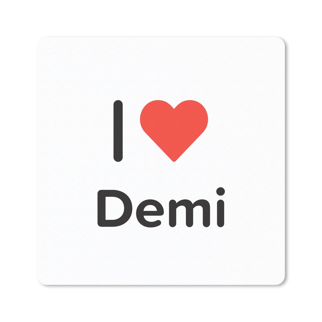 MuchoWow Mauspad Mousepad Ich liebe - Demi - Girl 30x30 cm - Mousepads - Maus Mat - Pad - Mausunterlage - Gaming