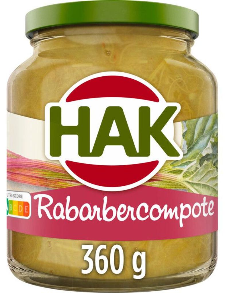Hak Rhabarberkompott 360g – Fruchtiger Rhabarberaufstrich, Produktbild 
