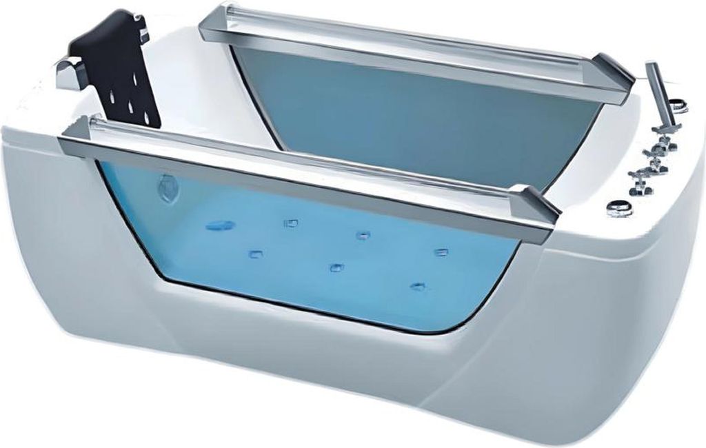 Bad Luxuswanne Whirlpool Badewanne Wellnesswanne Blubberbad Wanne 180x90 cm