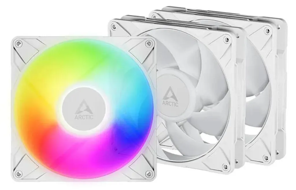 Ventilateur A-RGB 140 mm puissant 186 m³/h ARCTIC blanc silencieux