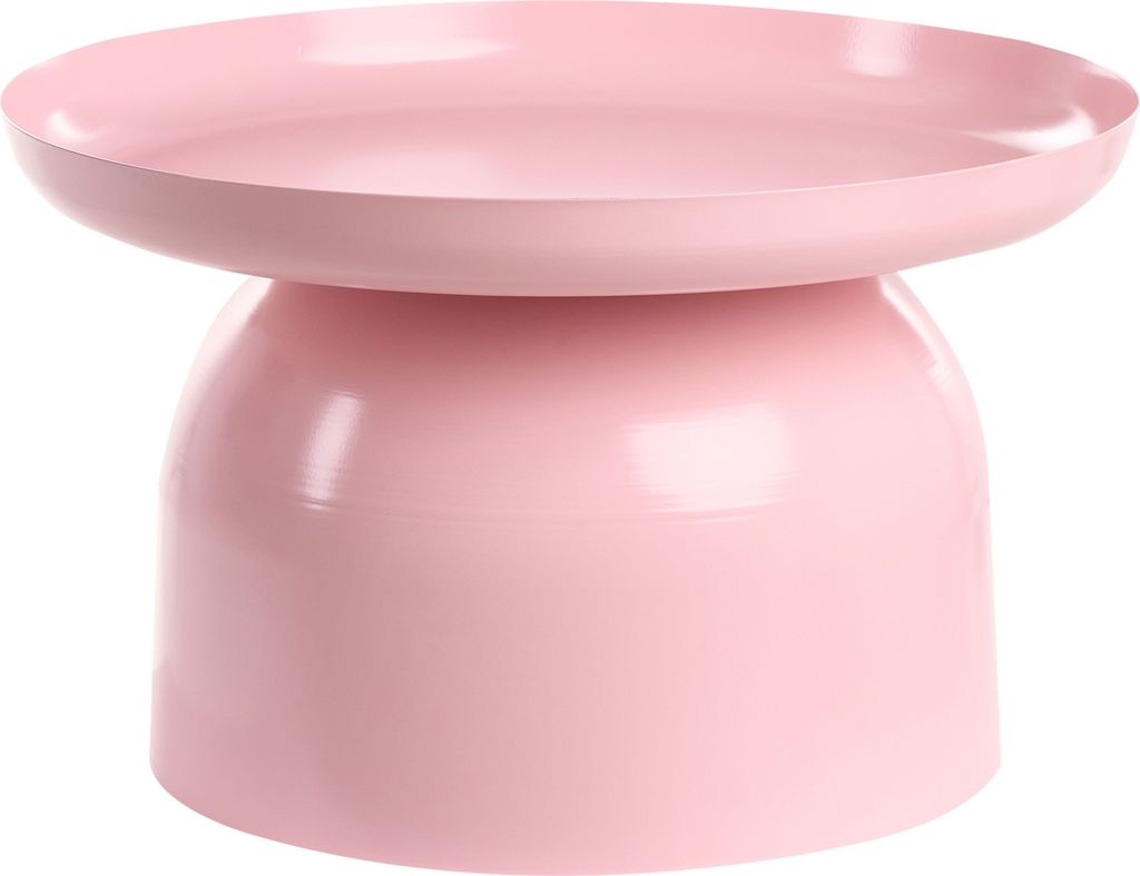 BELIANI Couchtisch Pastellrosa Metall Rund Moderner Stil Produktbild 
