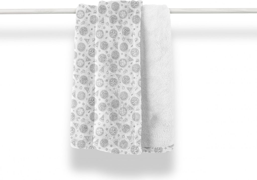 ABAKUHAUS Italien Weich Flanell Fleece Decke, Monochrome mischten Art Pizzen, Gemütlicher Plüsch für den Innen- und Außenbereich, 125 x 175 cm,...