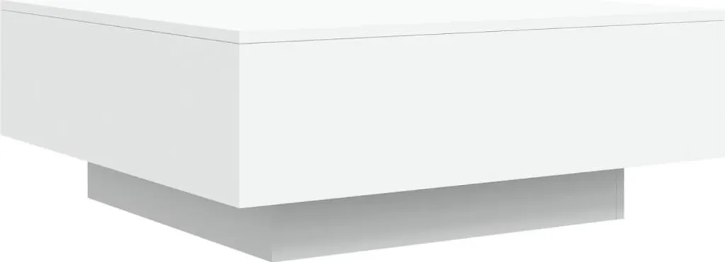 Tavolino con Luci LED Bianco 80x80x31 cm | Design Moderno per Salotto