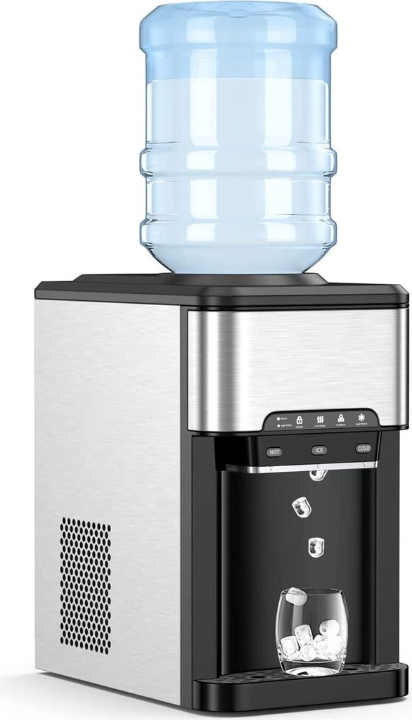 3-in-1 Eiswürfelmaschine 19kg/24h, Wasserspender kalt- und Produktbild 8