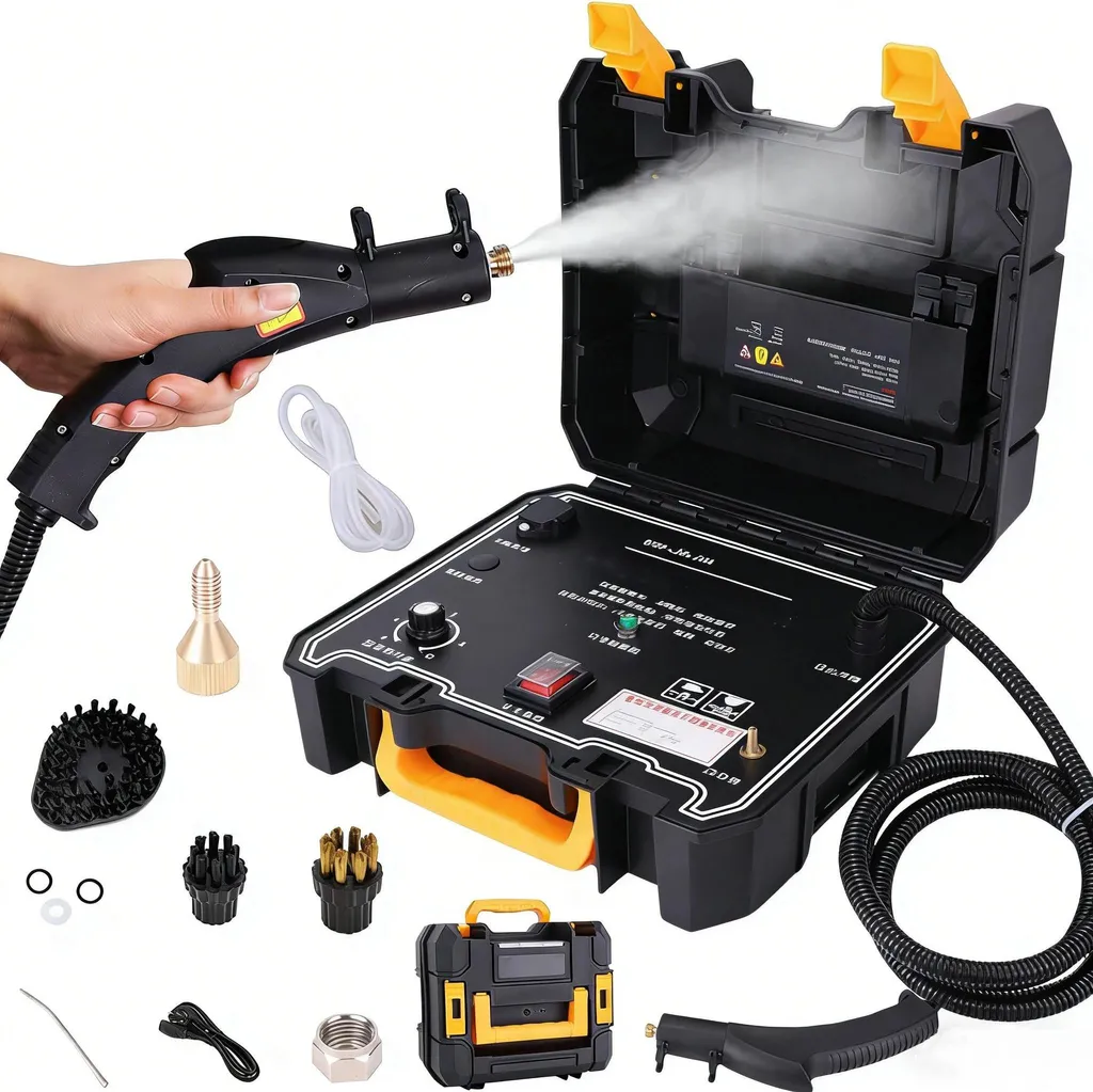 Nettoyeur vapeur 220V haute pression - Kit complet 10 accessoires inclus