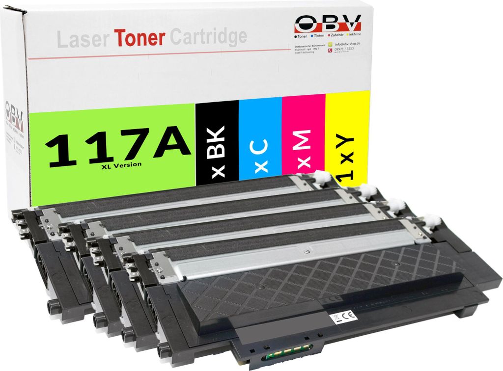 OBV Toner-Set für HP 117A Color Laser 150 1xBK/C/M/Y
