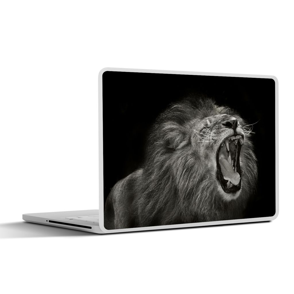MuchoWow Laptop Aufkleber Sticker Cover Löwe - Wild - Jagd 30x22 cm - Laptop-Sticker