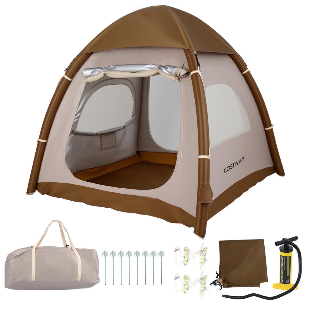 Tente de camping gonflable COSTWAY pour 4 personnes, tente Image du produit 