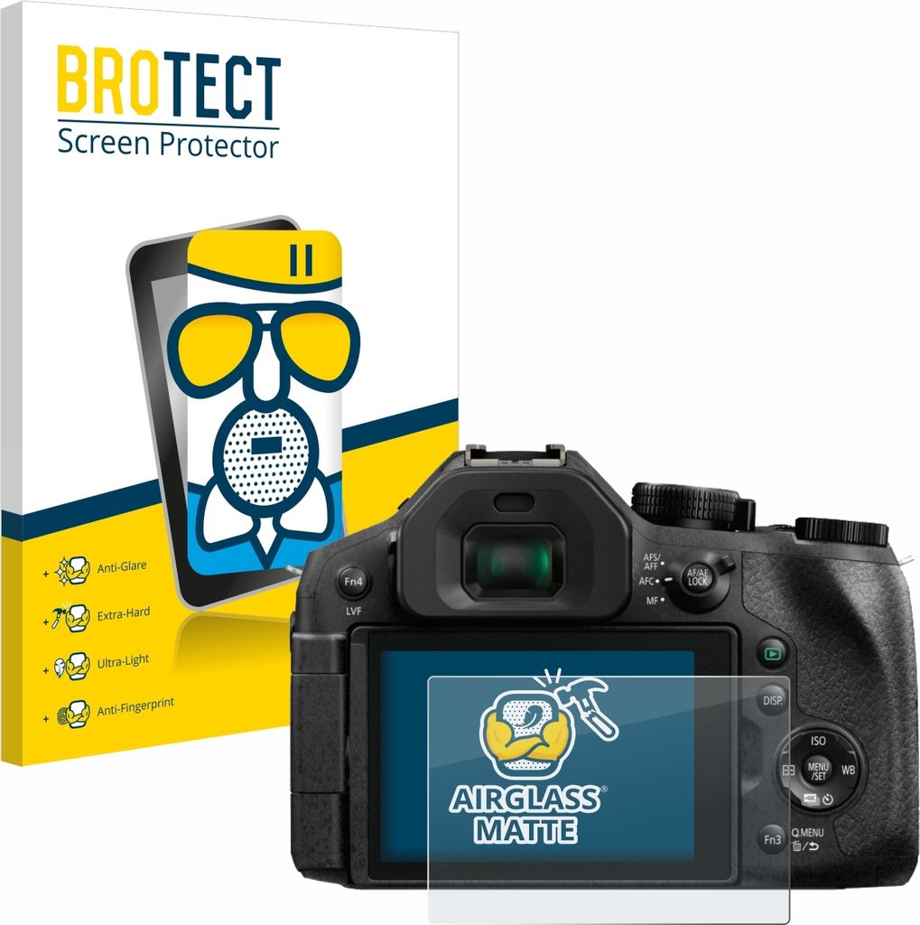 BROTECT Entspiegelungs Schutzglas für Panasonic Lumix DMC-FZ300 Schutzfolie Panzer Folie Glas Display Schutz matt