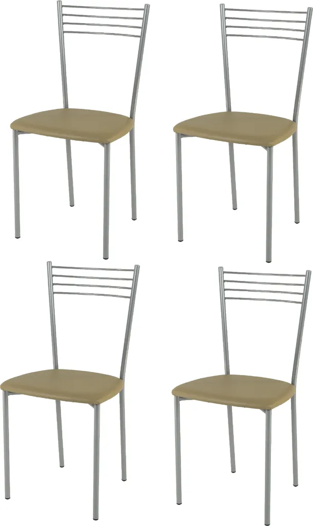 Chaises de Cuisine ELENA Lot de 4 : Structure Acier et Entretien Facile Pro