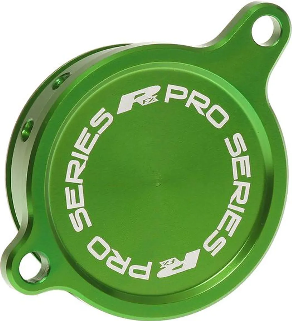 Couvercle de filtre à huile RFX Pro vert pour moto Kawasaki KXF 450