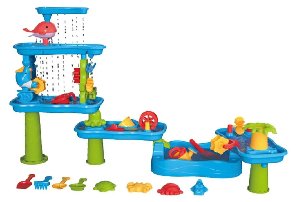 Table interactive de parc aquatique avec moulins à sable pour jardin