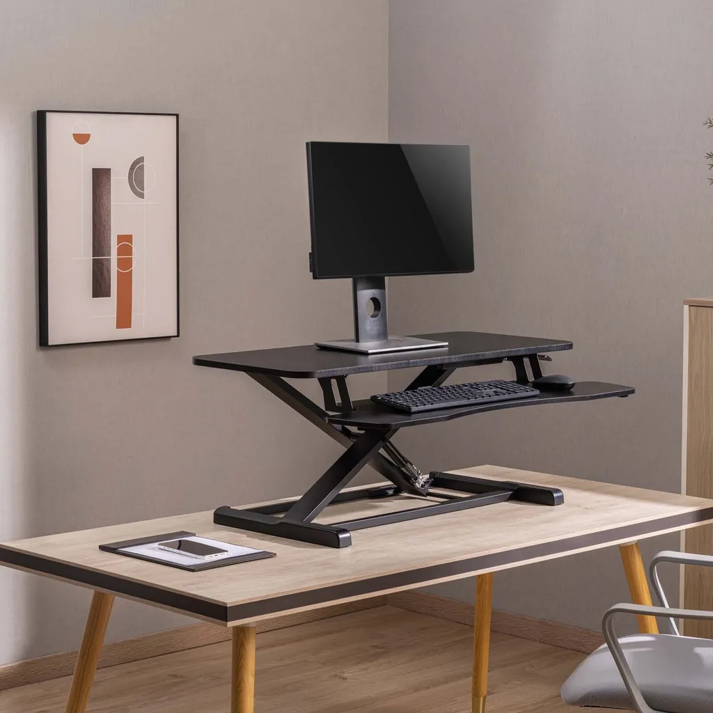 Station de Travail Réglable 95cm Toboli avec Support Clavier Ergonomique