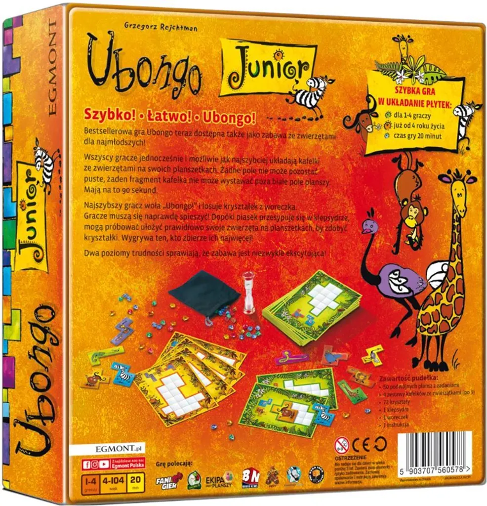 Ubongo Junior Jeu de Puzzle 60578 Kosmos - Défi de Rapidité Enfant