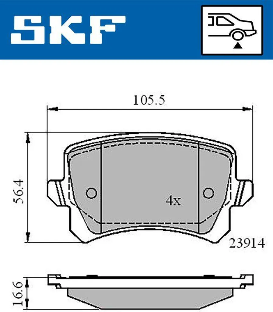 Plaquettes de frein SKF pour VW Passat et Tiguan : Freinage sécurisé