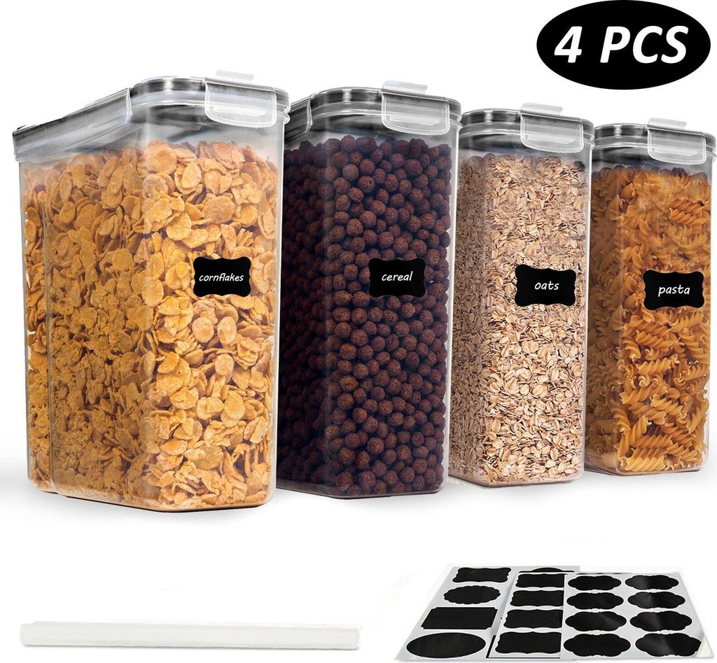 Vorratsdosen, 4-tlg Vorratsdosen Set, 4L Müsli Schüttdose & Produktbild 
