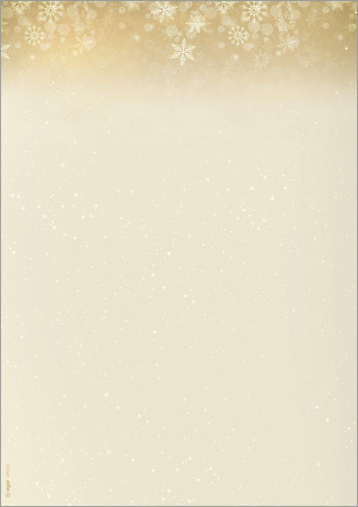 SIGEL DP633 Weihnachts-Motiv-Papier "Golden Christmas Night" - gold, weiß - 90 g/m² - A4 - 25 Blatt