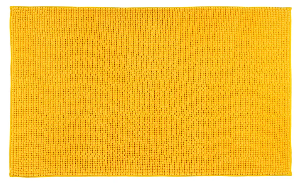Tapis de sortie de bain jaune en microfibre absorbante 50 x 70 cm
