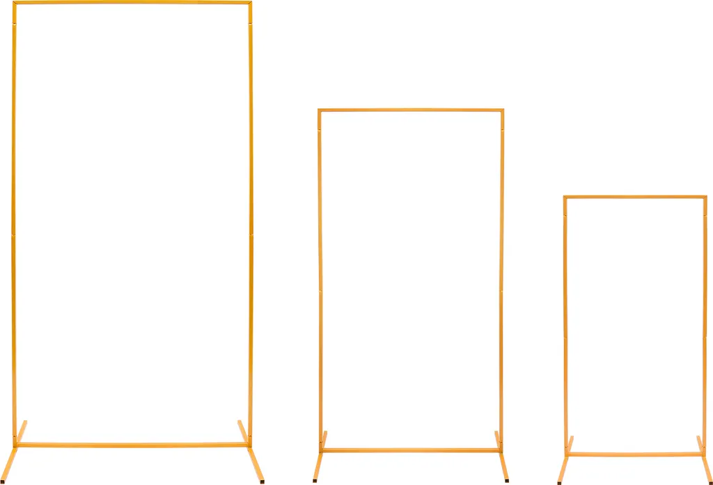 Présentoir de mariage en métal or rectangulaire pour arche de ballons