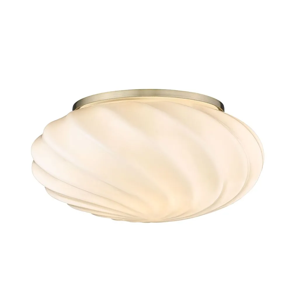 Plafonnier design Twist en métal doré et verre poli pour votre intérieur