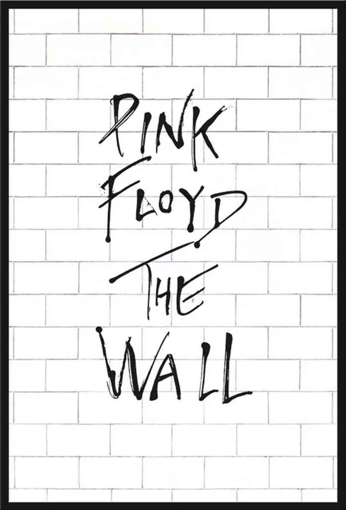 Affiche The Wall Pink Floyd sous Cadre Noir Shinsuke Maxi Plastique