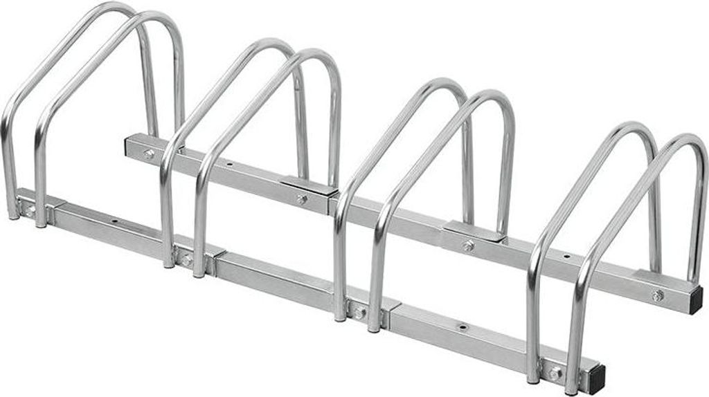 Fahrradständer für 4 Fahrräder, Wand- und Bodenmontage, aus verzinktem Stahl