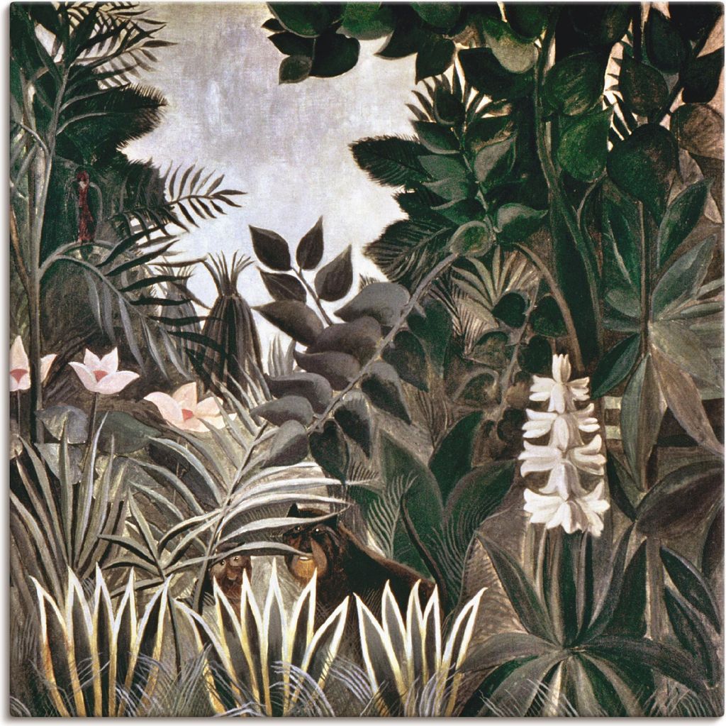 ARTland Leinwandbild Dschungel, 1909 Größe: 40x40 cm