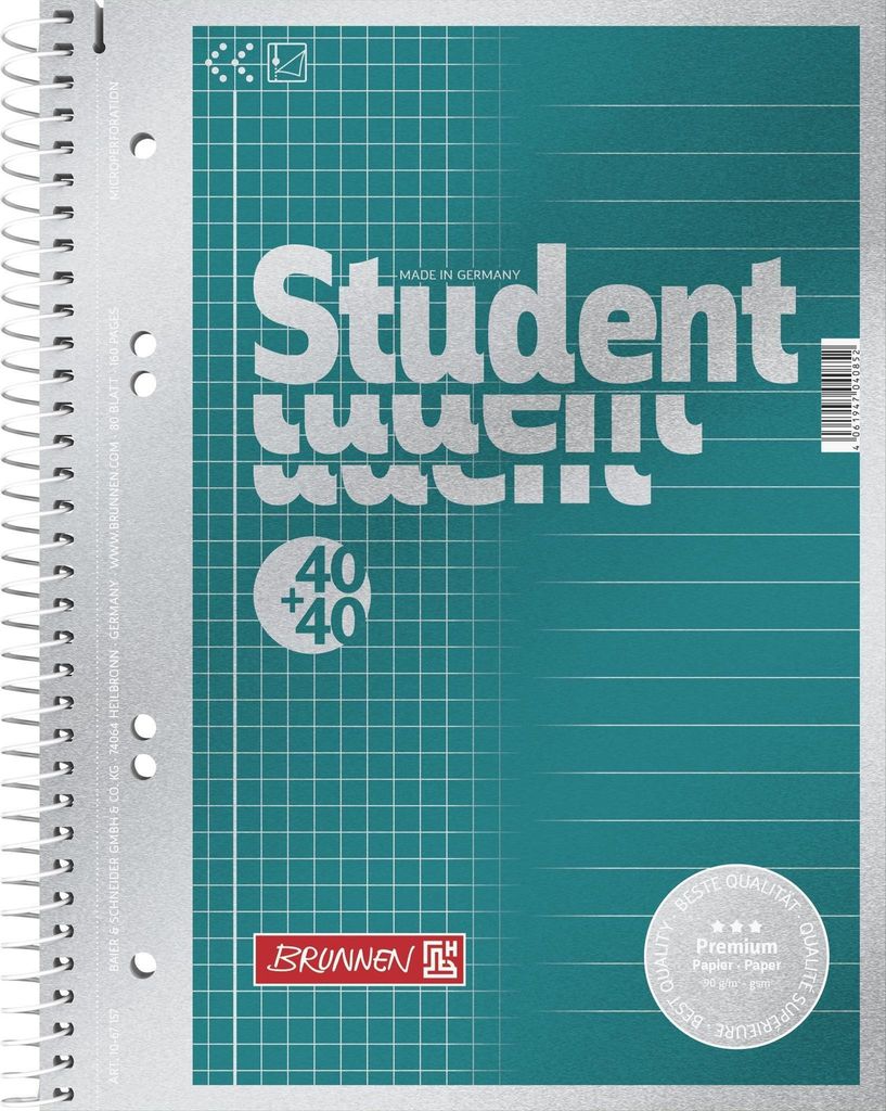 BRUNNEN 1067154 Collegebl A5 Duo Lin21+22 Premium Image du produit 