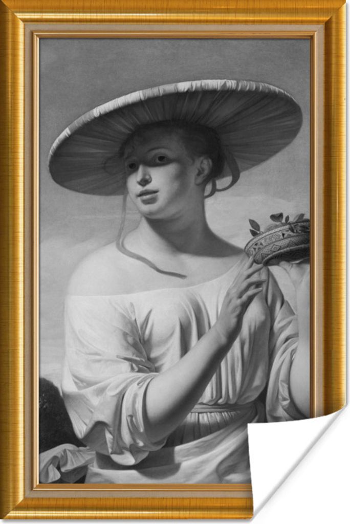 MuchoWow Poster Kunst - Maler - Liste - Gold 60x90 cm - Wanddekoration