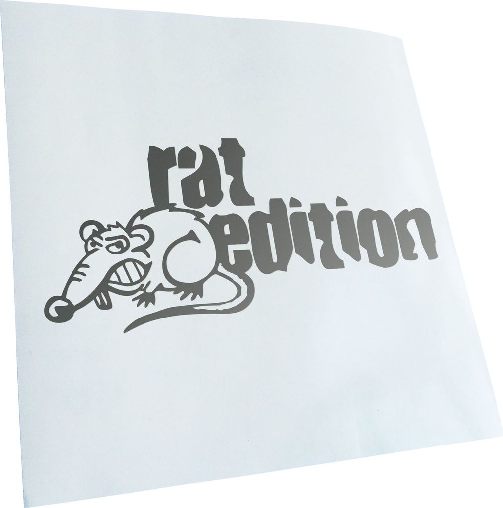 Kiwistar - Autoaufkleber - Rat Edition - Silber - 60x27cm - Aufkleber für Auto, Laptop, Fahrrad, LKW, Motorrad Mehrfarbig JDM Decal Racing