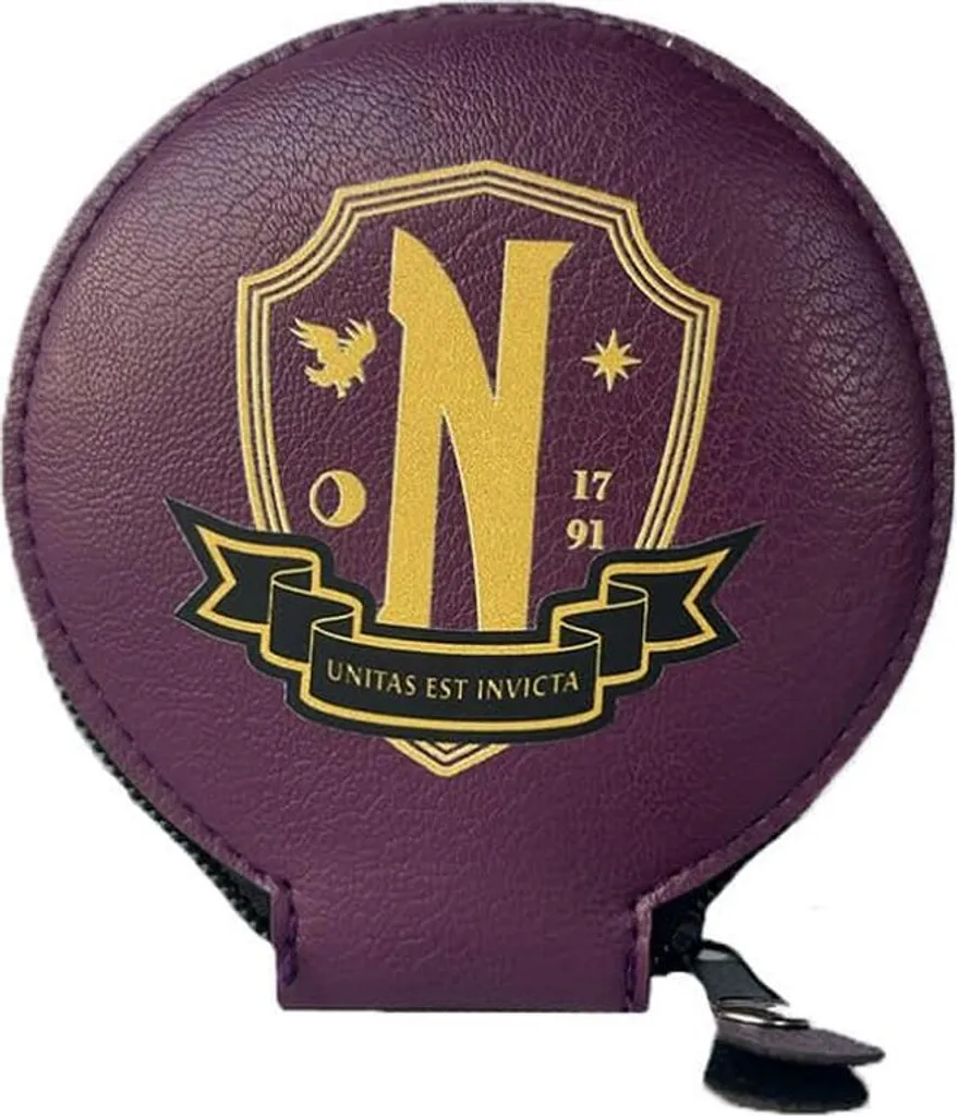 Portefeuille Wednesday Nevermore Academy logo CD466 violet taille unique