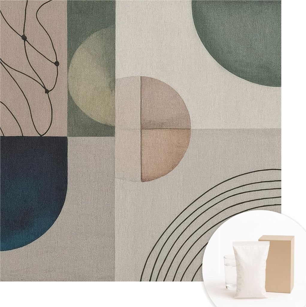 Fototapete - Wandbilder für Wohnzimmer - 250x250 cm - Dekorative Wandfolie - Modernes Design für Wanddekoration - Tapeten für Innenräume - Geom...