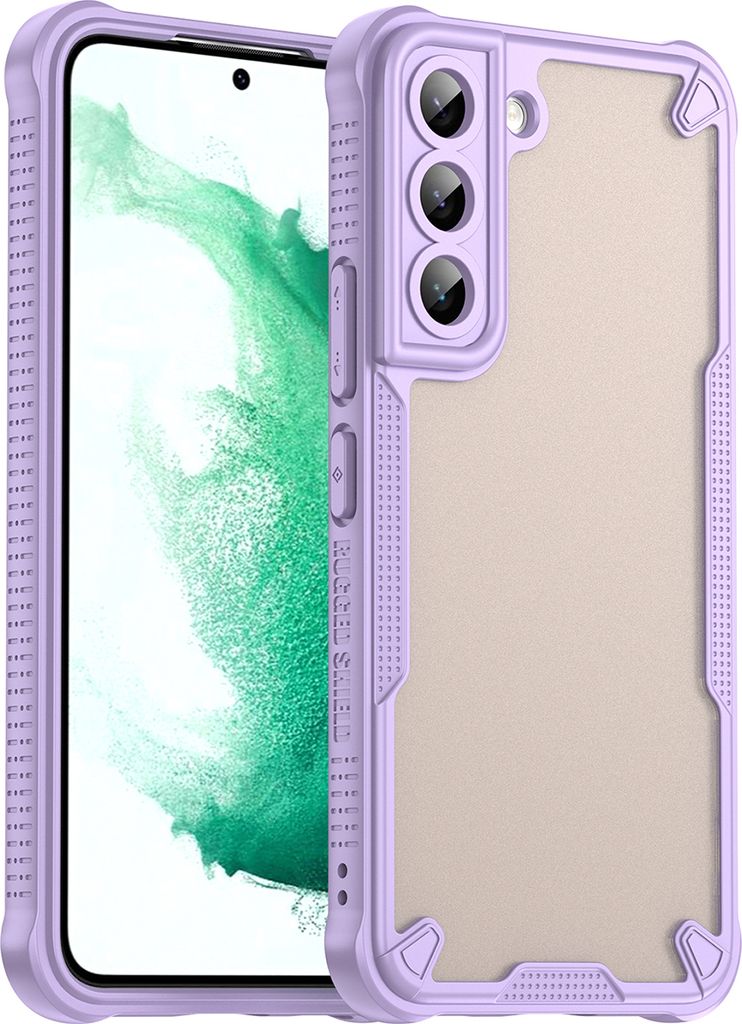 Schutzhülle für Samsung Galaxy S22, transluzente matte Rückseite, TPU Bumper Case Lila