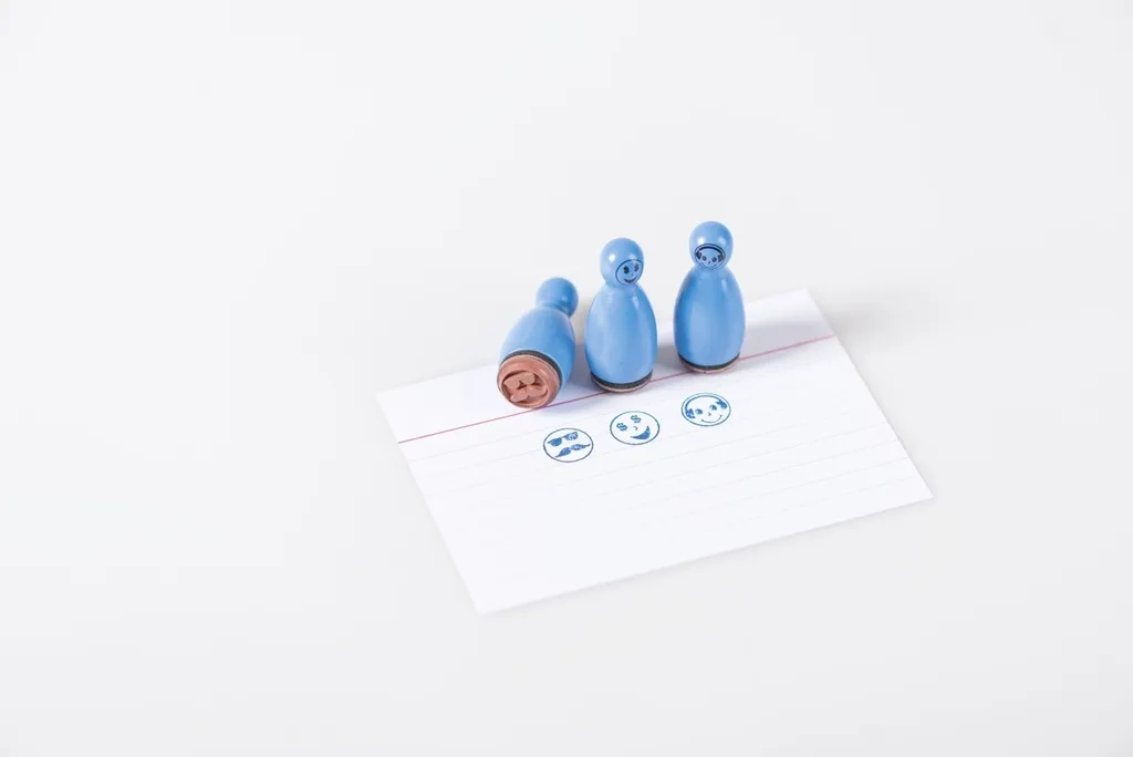 Mini Tampon Heyda Bleu 204888633 Pack de 6 pour Empreintes Précises