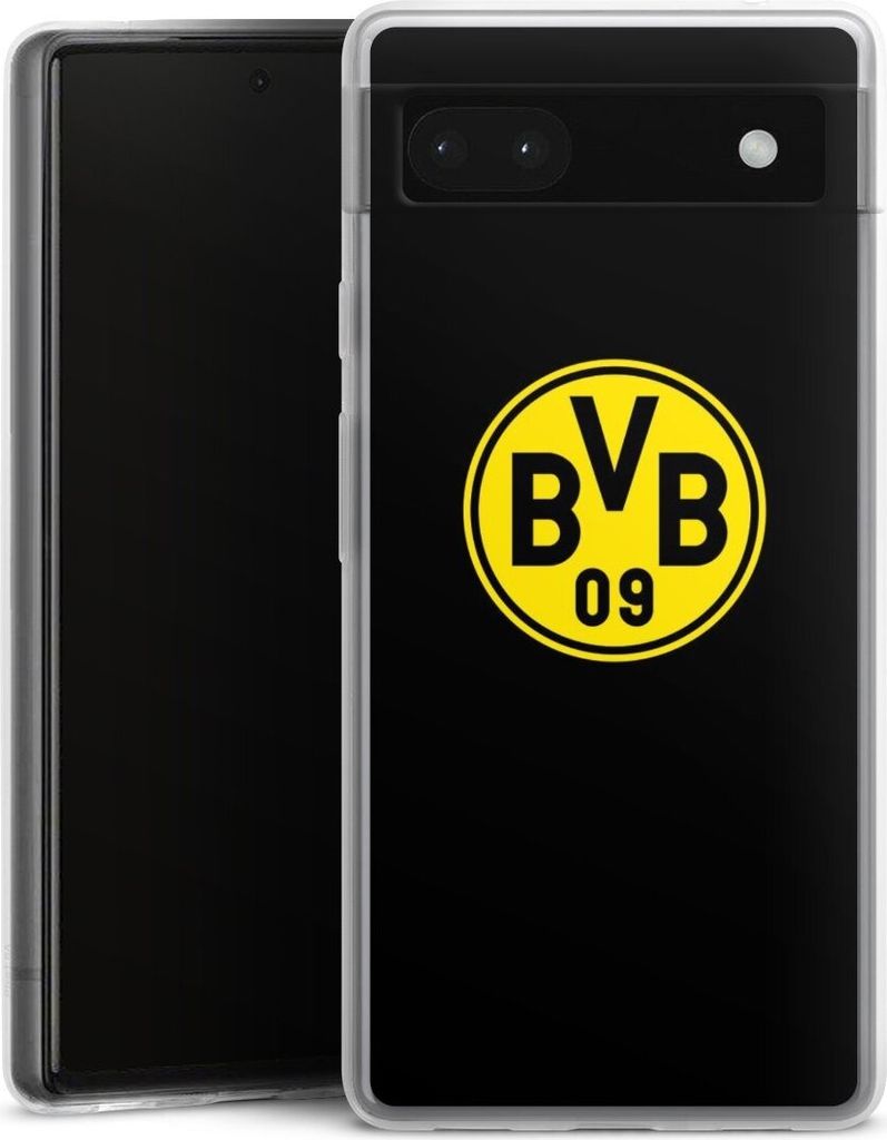 DeinDesign Slim Hülle für Google Pixel 6a Silikon Case Ultra Dünn Handyhülle BVB Borussia Dortmund Logo