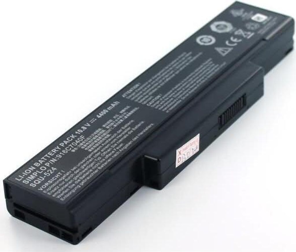 Akku für Msi EX 623 Li-Ion 10,8 Volt 4400 mAh schwarz.