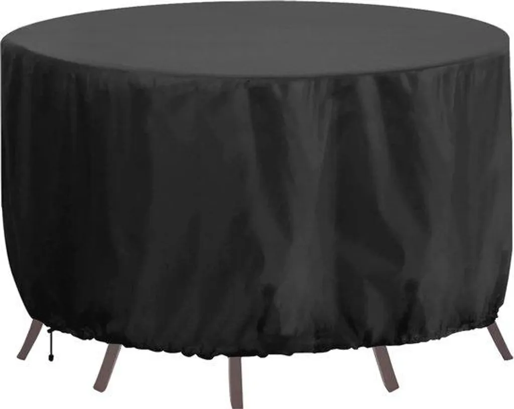 Housse de table de jardin ronde 250x90 cm en tissu 420D imperméable