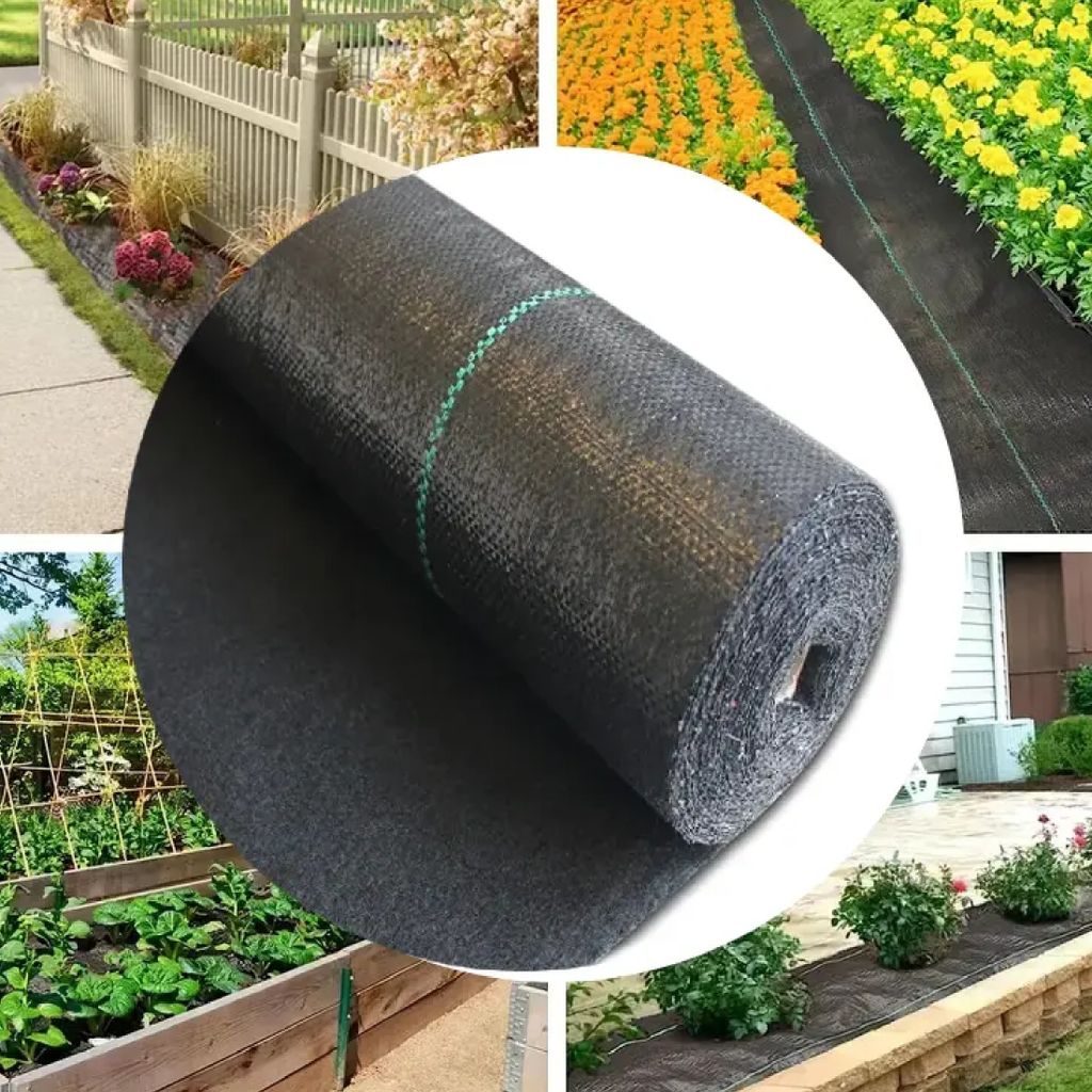 MIKONI Unkrautvlies | 50 Meter | 110 cm | Gartenvlies Bodengewebe Unkrautfolie Mulchvlies