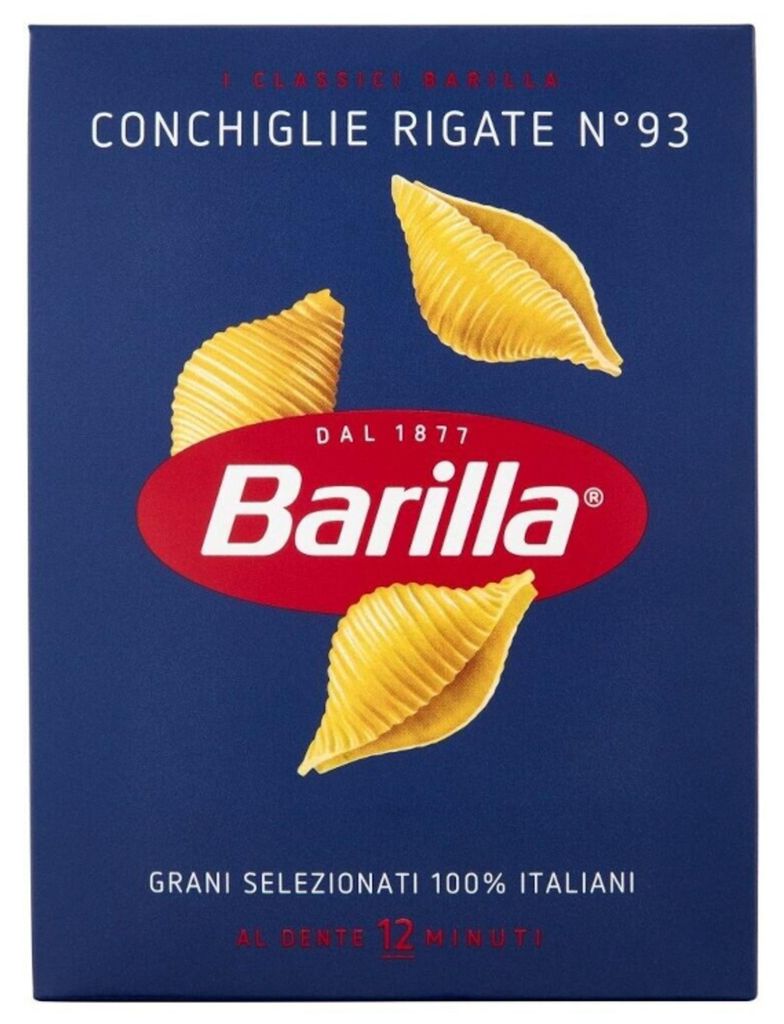 Barilla, pâtes coquillages rigatés, numéro 93, 500 g Image du produit 