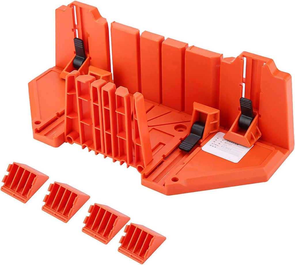 35,6 cm Klemm-Gehrungslade – Für Handsägen und Holzzuschnitte – Integrierte Klemme – Robuster Kunststoff