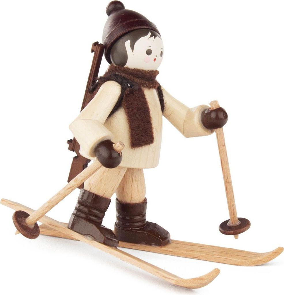 Miniaturfigur Biathlet braun BxHxT 7,5x6x5cm NEU