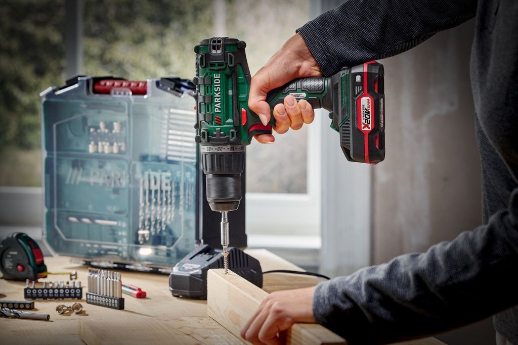 PARKSIDE® 20 V 2in1 Akku-Bohrschrauber Starterset »PABS Produktbild 2