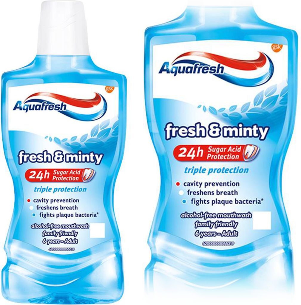 Aquafresh Liquide 500 Ml Frais Et Mentholé Image du produit 