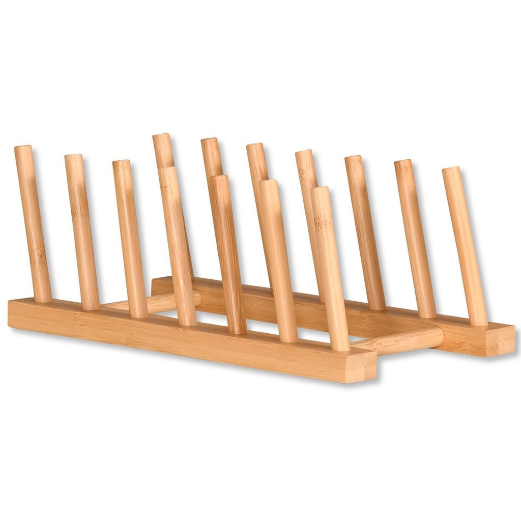 KESPER 58293 Tellerständer aus Bambus, 25 x 14 x 8 cm, Produktbild 