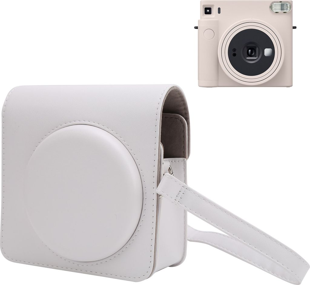 Kamera-Schutztasche Kunstleder-Schulter-Kameratasche passend für Instax SQUARE SQ1White