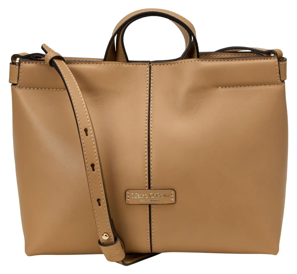 Sac bandoulière en cuir pour femme Tilla Marc O'Polo coloris Taupe chaud