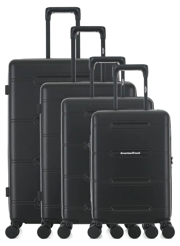 Valises rigides Cleveland-O American Travel, lot de 4 bagages robustes