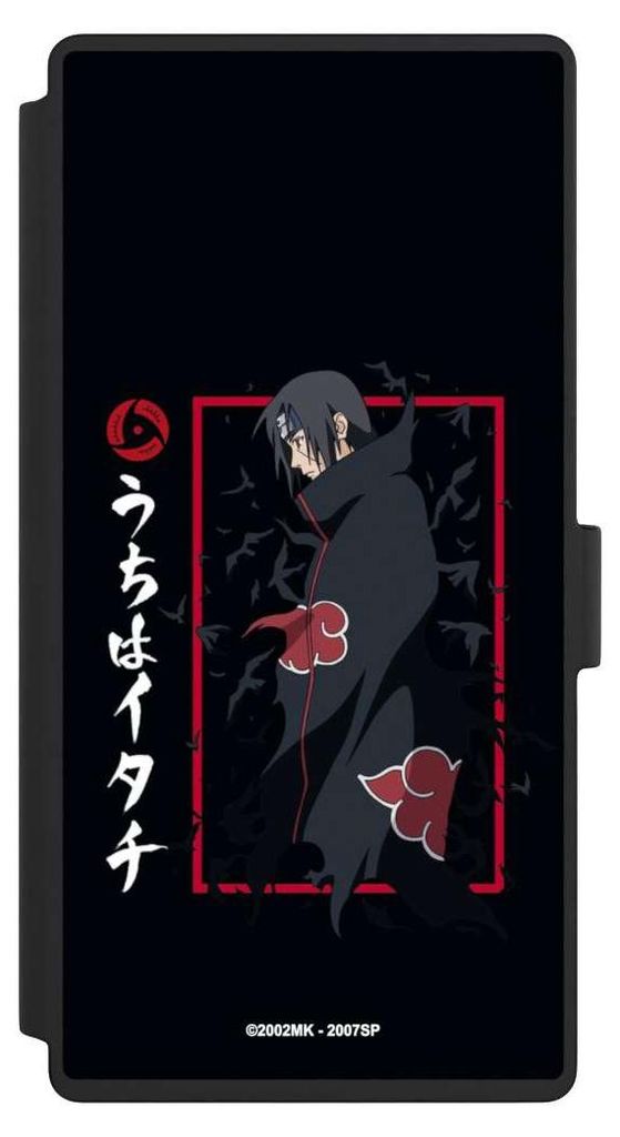 NIVOCASE Klapphülle für Samsung Galaxy S23 Ultra Handyhülle aus Kunst Leder NIVOflip schwarz Naruto Shippuden Offizielles Lizenzprodukt Itachi U...