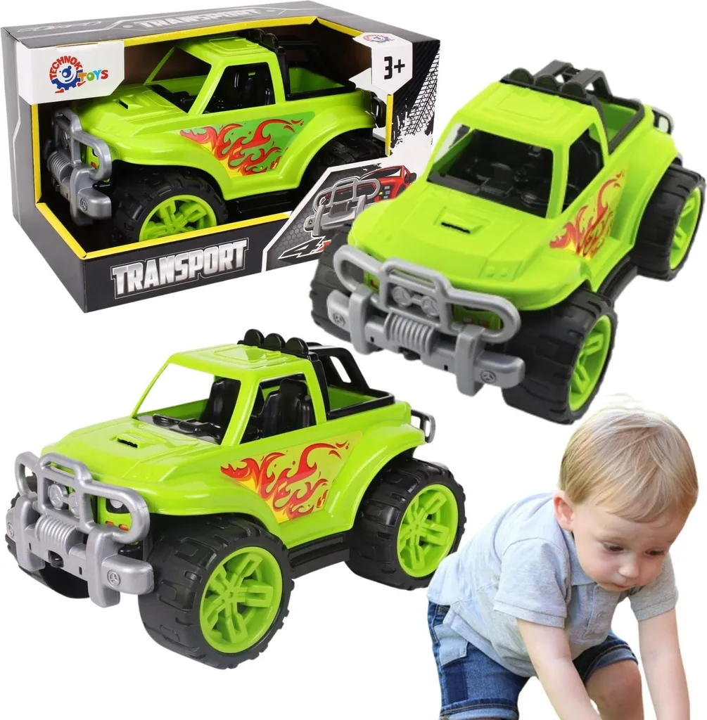 Voiture Tout-Terrain Incassable et Colorée : Jouet Enfant Sans Danger